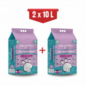 BENPETTO BB250 Bebek Pudrası Parfümlü  2'Li 2x10 20 Lt Topaklanan Kedi Kumu / Cat Litter - 1
