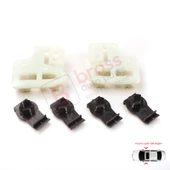 BMW X5 E53 2000-2006 51338254911 51338254781 İçin Ön Sağ veya Sol Kapı Cam Kriko Tamir Klips Seti thumbnail 5