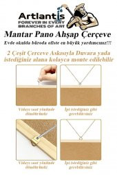 Mantar Pano Ahşap Çerçeve 30x40 cm 1 Adet Harita Çivisi Hediyeli Duvara Monte Mantar Çerçeve Evde Okulda Büroda Ofiste - 3