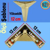Mobilya Kanepe Sehpa TV Ünitesi Koltuk Ayağı 12 cm Altın Gold Baza Ayak - 2