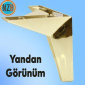 Mobilya Kanepe Sehpa TV Ünitesi Koltuk Ayağı 12 cm Altın Gold Baza Ayak - 3