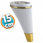 Mobilya Kanepe Sehpa TV Ünitesi Koltuk Ayağı 15 cm Krem Gold Baza Ayak - 1