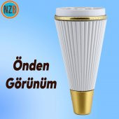 Mobilya Kanepe Sehpa TV Ünitesi Koltuk Ayağı 15 cm Krem Gold Baza Ayak - 2