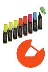 Fosforlu Kalem 8 Li 1 Paket Textliner Canlı Renkler Kesik Uçlu İşaretleme Kalemi Sarı Turuncu Kırmızı Pembe Mavi Yeşil - 2