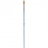 Brons Uzun Saplı Sentetik Kıl Yuvarlak Uçlu Fırça No:12 - 1