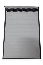 Üstten Spralli Sert Kapak Bloknot 100 Yaprak Çizgili Defter 17x24 Cm Mavi Renk 1 Adet Think Positive - 3