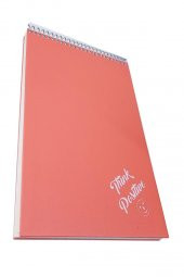 Üstten Spralli Sert Kapak Bloknot 100 Yaprak Çizgili Defter 17x24 Cm Turuncu Renk 1 Adet Think Positive - 2