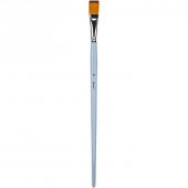 Brons Uzun Saplı Sentetik Kıl Düz Fırça No:18 - 1