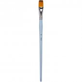 Brons Uzun Saplı Sentetik Kıl Düz Fırça No:22 - 1