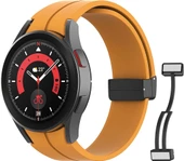 Samsung Galaxy Watch 4 5 6 7 FE 40 44 Classic 42 43 46 47 mm Kordon Magnetli Ayarlanır Silikon Kordon - 2