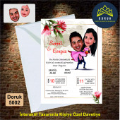 Düğün Davetiyesi Kişiye Özel 5002 - 1