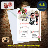 Düğün Davetiyesi Kişiye Özel 5003 - 1