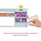 Barbie Pasta Dükkanı Oyun Seti ve Pembe Saçlı Minyon 30 Cm Bebek - 4