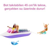 Barbie'nin Botu Oyun Seti 2 Barbie Bebek 4 Oturma Alanı Bulunan Şeffaf Zeminli Tekne 46 Cm thumbnail 3