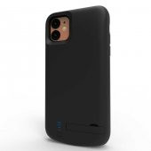 Apple iPhone 11 PRO Uyumlu Fuchsia Şarjlı Kılıf Led Işık Göstergeli Standlı Powerbank Kapak - 1