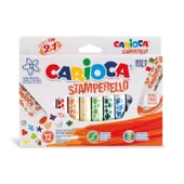 Carioca Stamperello Mühürlü Keçeli Boya Kalemi 12li - 1
