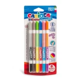 Carioca Bicolor Süper Yıkanabilir Çift Uçlu Keçeli Boya Kalemi 6lı (12 Renk) - 1