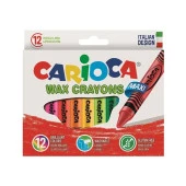 Carioca Wax Crayons Maxi Yıkanabilir Jumbo Pastel Boya Kalemi 12li - 1