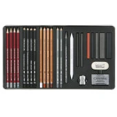 Cretacolor Teachers Choice Advanced Drawing Set Profesyonel Çizim Seti 27 Parça Metal Kutu (400 42) - 1