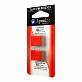 Daler Rowney Aquafine 1/2 Tablet Suluboya 2li Set VERMILION HUE/CAD RED HUE - 1