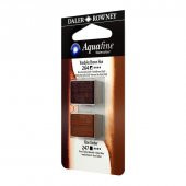 Daler Rowney Aquafine 1/2 Tablet Suluboya 2li Set VANDYKE BROWN HUE/RAW UMBER - 1