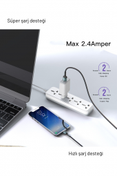 Apple Uyumlu Veri Kablosu Fuchsia PD Hızlı Şarj Kablosu 2m USB Apple Arayüz (CA74) - 4
