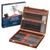 Derwent Sketching Pencils Çizim Kalemi Seti 48li Ahşap Kutu - 1