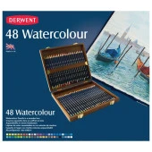 Derwent Watercolour Pencil Suluboya Kalem Seti 48li Ahşap Kutu - 1