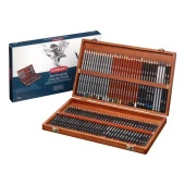 Derwent Sketching Pencils Çizim Kalemi Seti 72li Ahşap Kutu - 1
