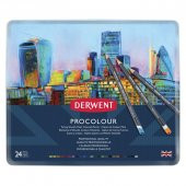 Derwent Procolour Kuru Boya Kalemi 24lü Teneke Kutu - 1