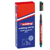 Edding 147 S Çok Amaçlı Permanent Kalem (Silgili Asetat Kalemi) YEŞİL 10lu Kutu - 1