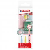 Edding 751 Çok Amaçlı Örtücü Boyama Dekorasyon Markörü 1-2 mm 3lü Pastel Renkler - 1