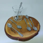 Paslanmaz Dekoratif Çay Kaşığı 6 Adet Gül Saplı Çay Kaşığı 6 lı Lüx Çay Kaşığı 11 cm Çay Kaşığı - 1