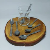 Paslanmaz Dekoratif Çay Kaşığı 6 Adet Kalp Saplı Çay Kaşığı 6 lı Lüx Çay Kaşığı 11 cm Çay Kaşığı - 1