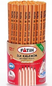 Fatih İlk Kalemim Jumbo Üçgen Başlangıç Kalemi NATURAL 72li Kap - 1