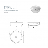 TURKUAZ Turkuaz Cerastyle One Lavabo 46 Cm Yuvarlak Çanak Tezgah Üstü - 3