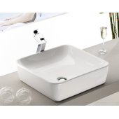 Turkuaz One 46x46 cm Deliksiz Kare Tezgah Üstü Lavabo - 1