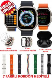 TECHNOMEN Akıllı saat Y60 Ultra Plus Bluetooth Kulaklık 7 Kordon Kasa Koruma Kırılmaz cam HEDİYELİ Smart Watch - 1