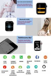 TECHNOMEN T500 Akıllı Saat Türkçe Menülü Nabız&tansiyon Ölçer Arama Özellikli Ios&anroid Çift Tuş Smartwatch - 2