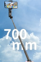 TECHNOMEN Q18 masaüstü Gimbal sabitleyici çekim modunda telefon takip dolgu ışığı ile Selfie Çubuğu Tripod - 3