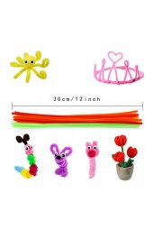 Artlantis Şönil Renkli 30 Cm 100lü 1 Paket 30 Cm Renkli Tüylü Tel 100 Lü 1 Paket - 2