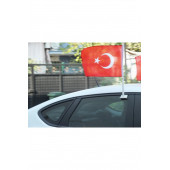 Flamalı Araç Konvoy Türk Bayrağı 30 X 45 CM - 1