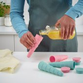 4 Adet Dondurma Kalıbı,MeridyenDukkan Pembe-Turkuaz Renk 16 Cm, 4 Adet Silikon Kauçuk - 4