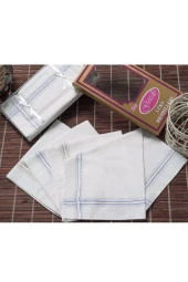 Gözde Sarı Kutulu 46x46 cm 12 Adet Kumaş Mendil-GSK 02 - 2