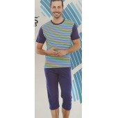 ERKEK KAPRİ KISA KOL PİJAMA TAKIMI - 1