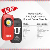 Brio Usb Şarjlı, Esnek, Eller Serbest, Mıknatıslı, Kamp, Tamirci Led Lambası 300 L - 2