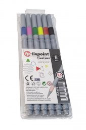Fineliner 6 Lı İnce Uçlu Kalem 1 Paket 6 Renk 0.4 Mm Keçe Uçlu Kalem Renkli İşaretleme Yazı Kalemi - 1
