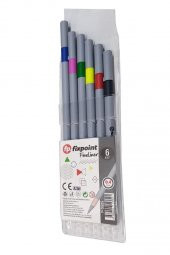 Fineliner 6 Lı İnce Uçlu Kalem 1 Paket 6 Renk 0.4 Mm Keçe Uçlu Kalem Renkli İşaretleme Yazı Kalemi - 2