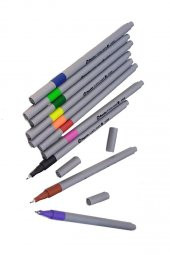 Fineliner 10 Lu İnce Uçlu Kalem 1 Paket 10 Renk 0.4 Mm Keçe Uçlu Kalem Renkli İşaretleme Yazı Kalemi - 3