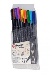 Fineliner 10 Lu İnce Uçlu Kalem 1 Paket 10 Renk 0.4 Mm Keçe Uçlu Kalem Renkli İşaretleme Yazı Kalemi - 2